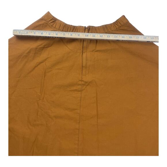UNIQLO Orange Tan Womens M Ankle Length Skirt Zip Fall Casual Cotton A-Line - Picture 5 of 7